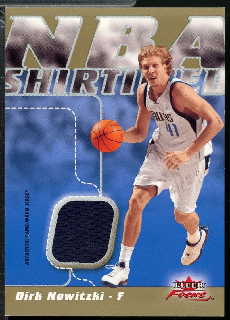 Dirk Nowitzki Card 2003-04 Fleer Focus NBA Shirtified Jerseys /150 #NSDN  Image 1