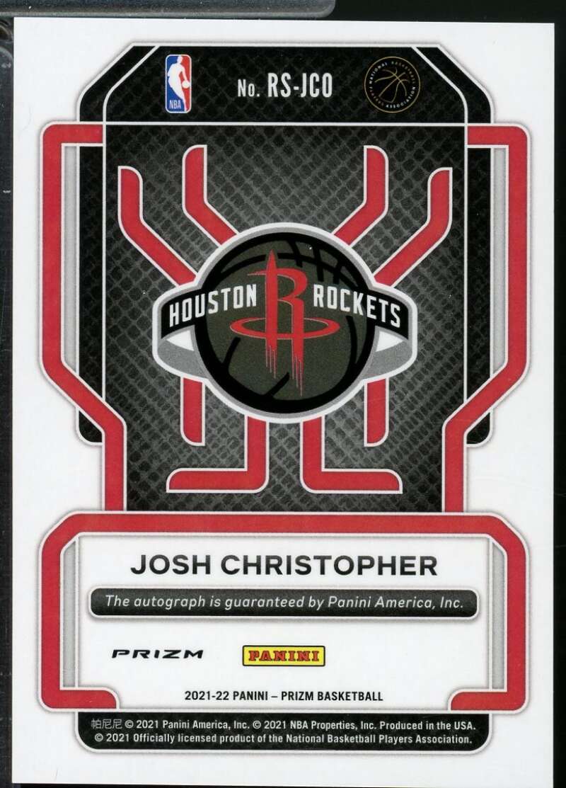 Josh Christopher Rookie 2021-22 Panini Prizm Signatures Autograph Silver #24  Image 2