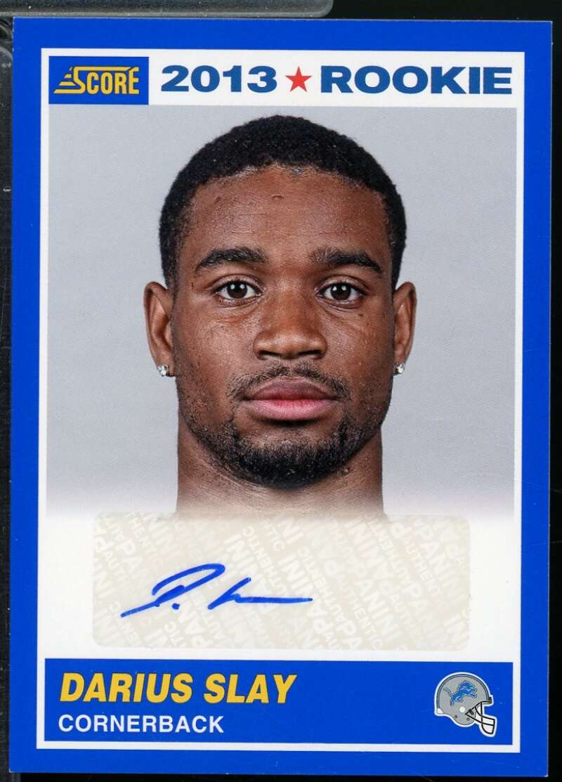 Darius Slay Rookie Card 2013 Score Signatures Autograph Blue #342  Image 1