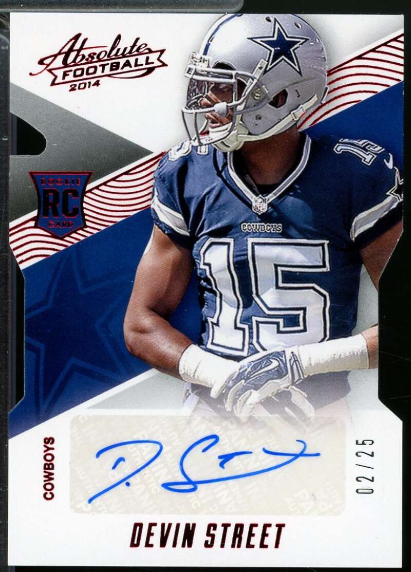 Devin Street Rookie Card 2014 Absolute Autograph Retail Red /25 #156  Image 1