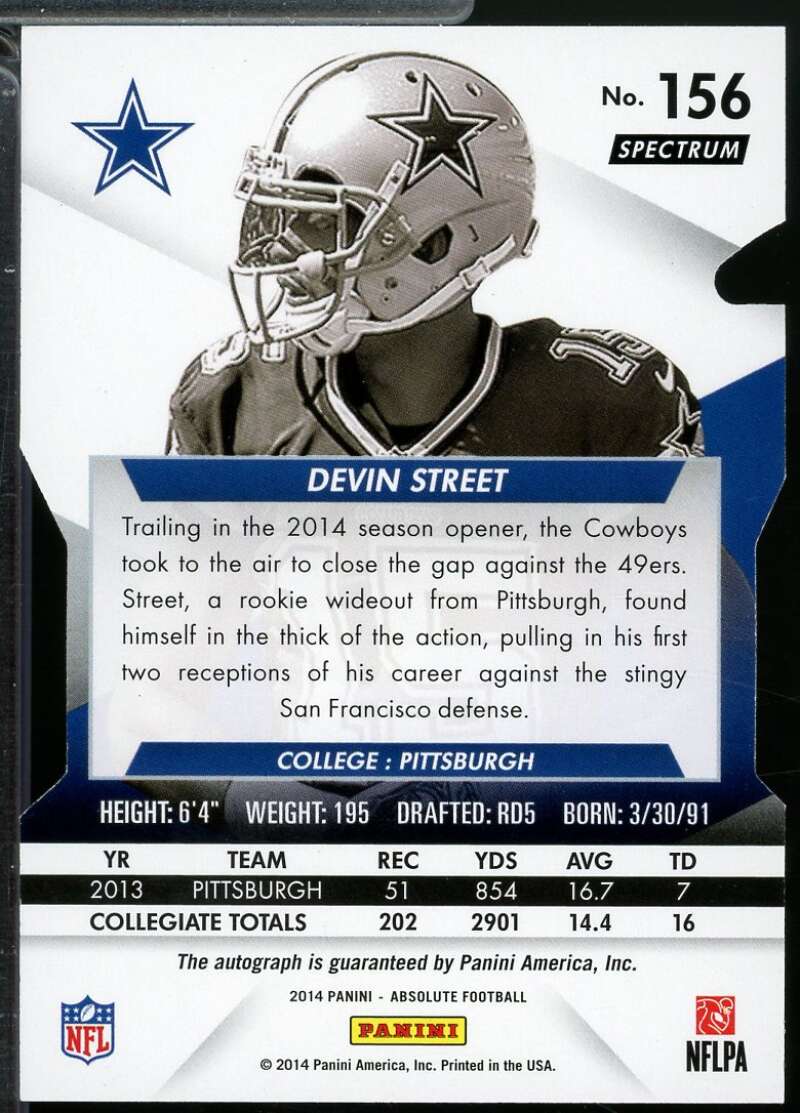Devin Street Rookie Card 2014 Absolute Autograph Retail Red /25 #156  Image 2