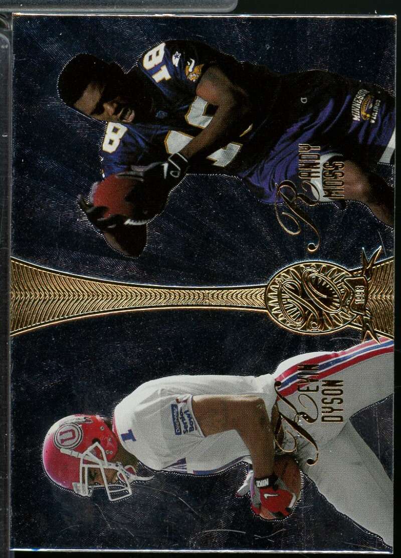 Kevin Dyson Marcus Nash Pathon Randy Moss Rookie 1998 Absolute Platinum Quad 16  Image 1