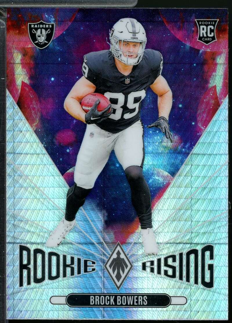 Brock Bowers Rookie Card 2024 Panini Phoenix Rising Hyper #48  Image 1