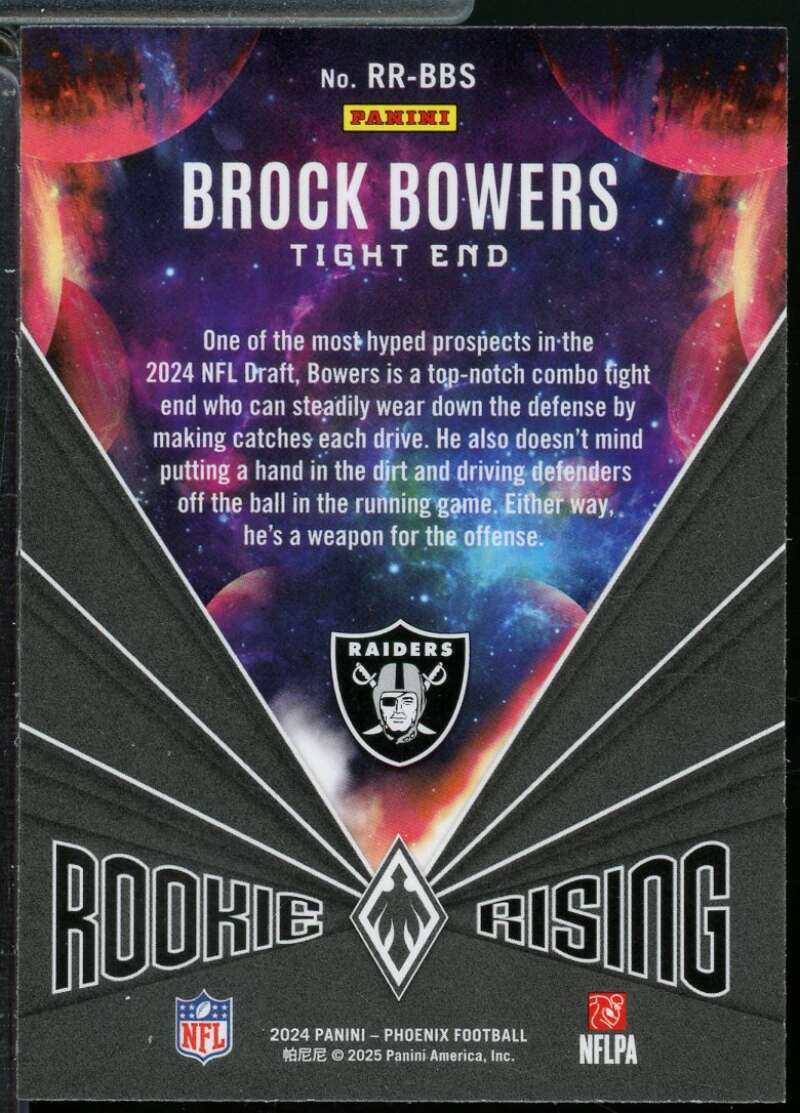 Brock Bowers Rookie Card 2024 Panini Phoenix Rising Hyper #48  Image 2