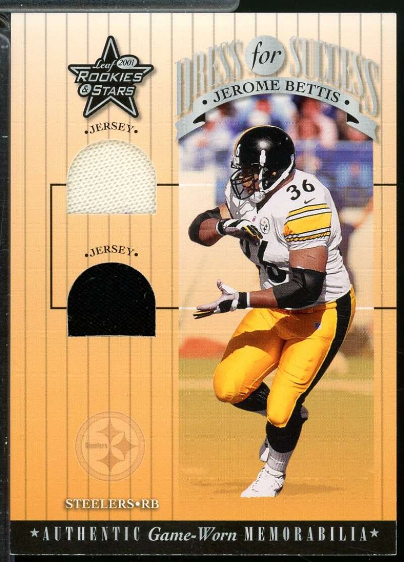 Jerome Bettis Card 2001 Leaf Rookies and Stars Dress For Success Jersey #DFS11  Image 1