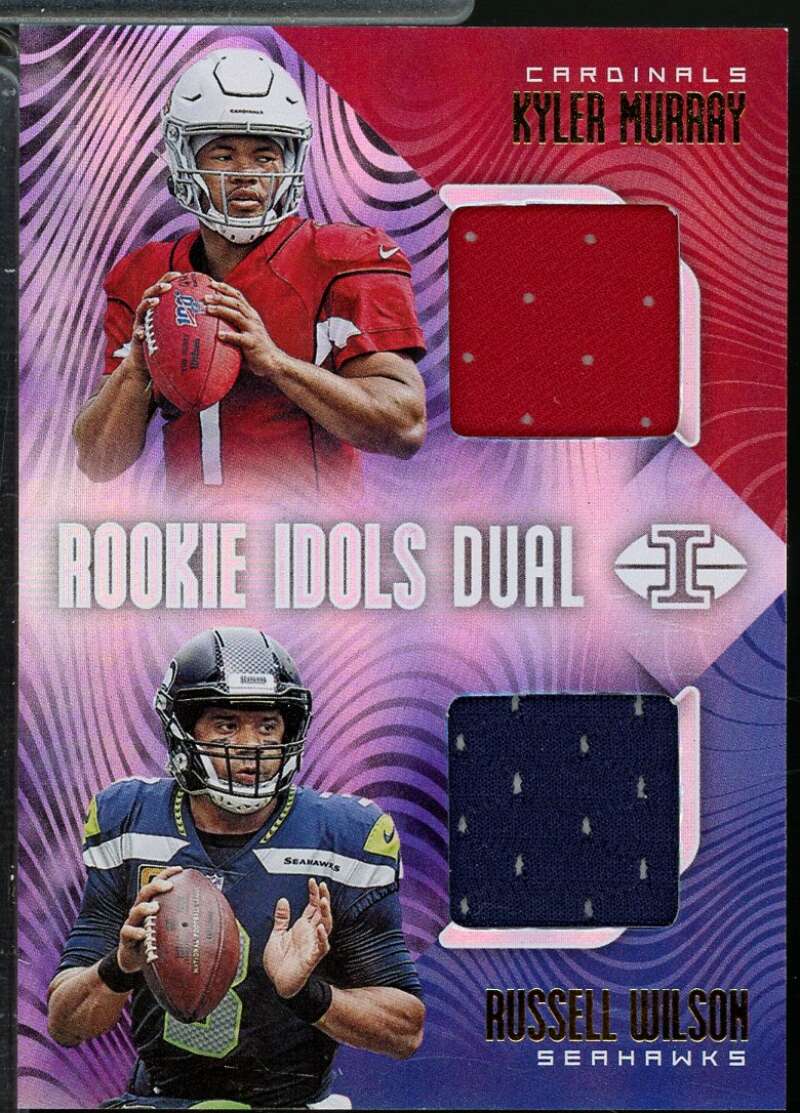 Russell Wilson Kyler Murray Rookie 2019 Panini Illusions Idols Dual Jersey #1  Image 1