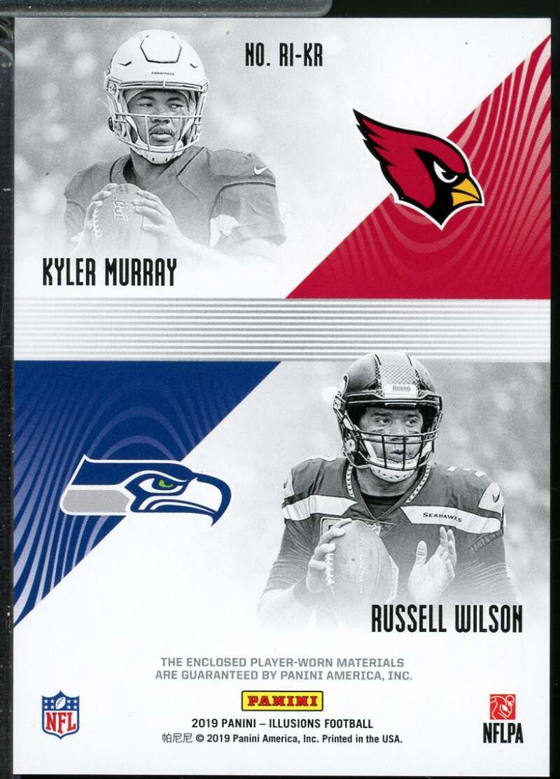 Russell Wilson Kyler Murray Rookie 2019 Panini Illusions Idols Dual Jersey #1  Image 2