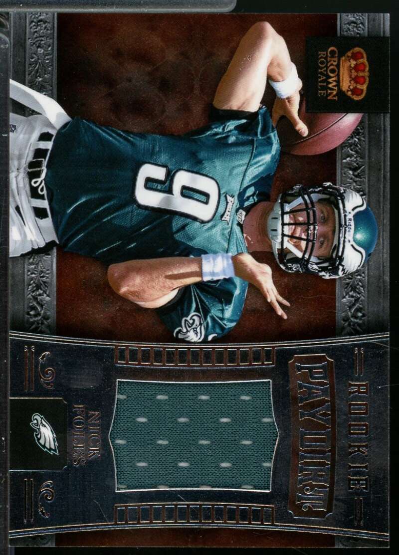 Nick Foles Rookie Card 2012 Crown Royale Paydirt Materials Jersey /149 #24  Image 1