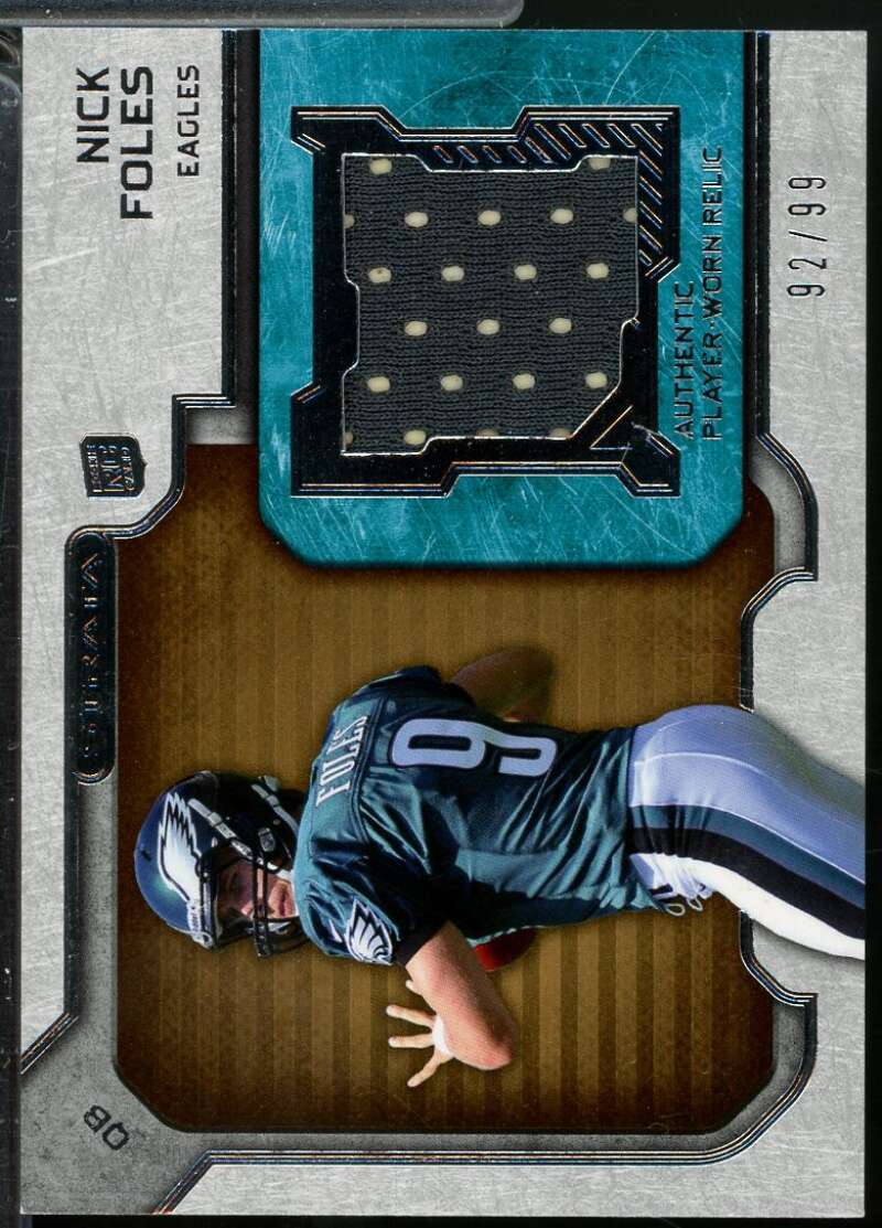 Nick Foles Rookie Card 2012 Topps Strata Jerseys Gold /99 #RRNF  Image 1