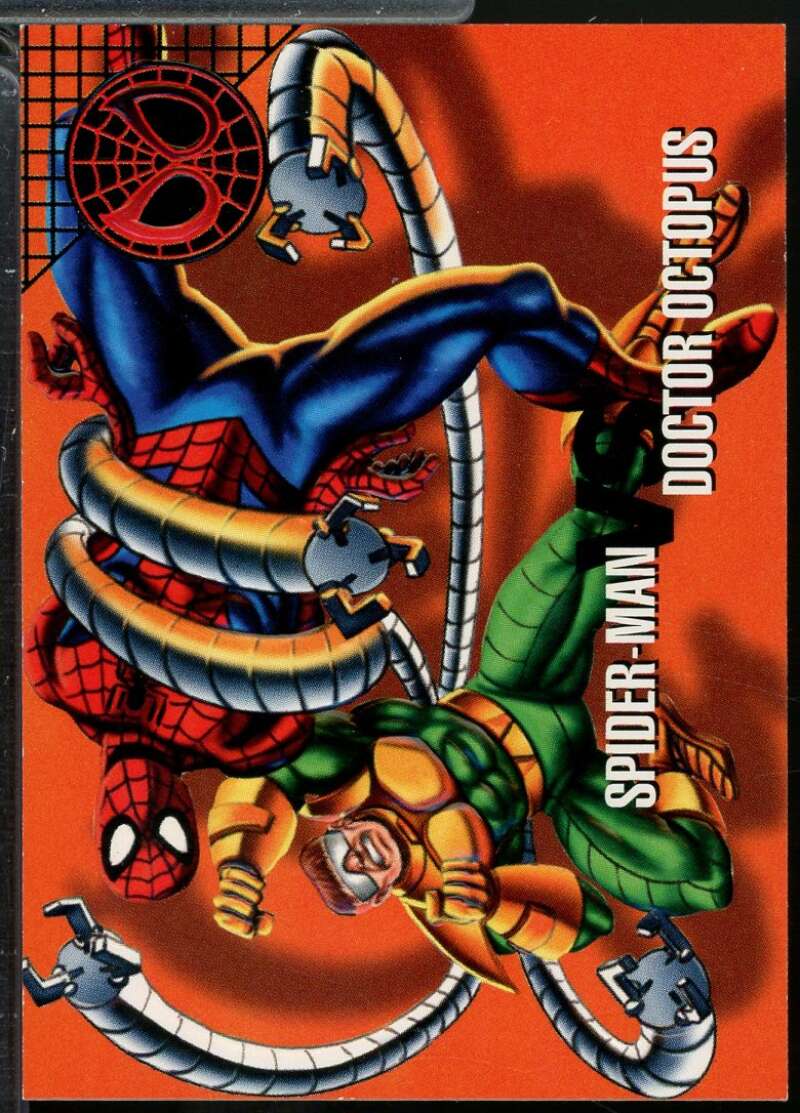 Spider-Man vs. Doctor Octopus Card 1996 Fleer SkyBox Marvel Vision