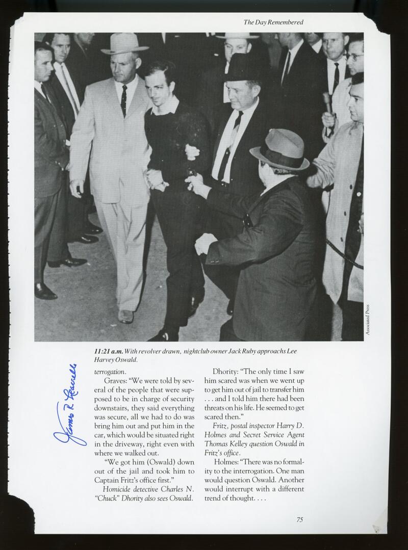 Jim Leavelle Detective Signed Autographed 8x10 Photo JSA Authentic Image 2