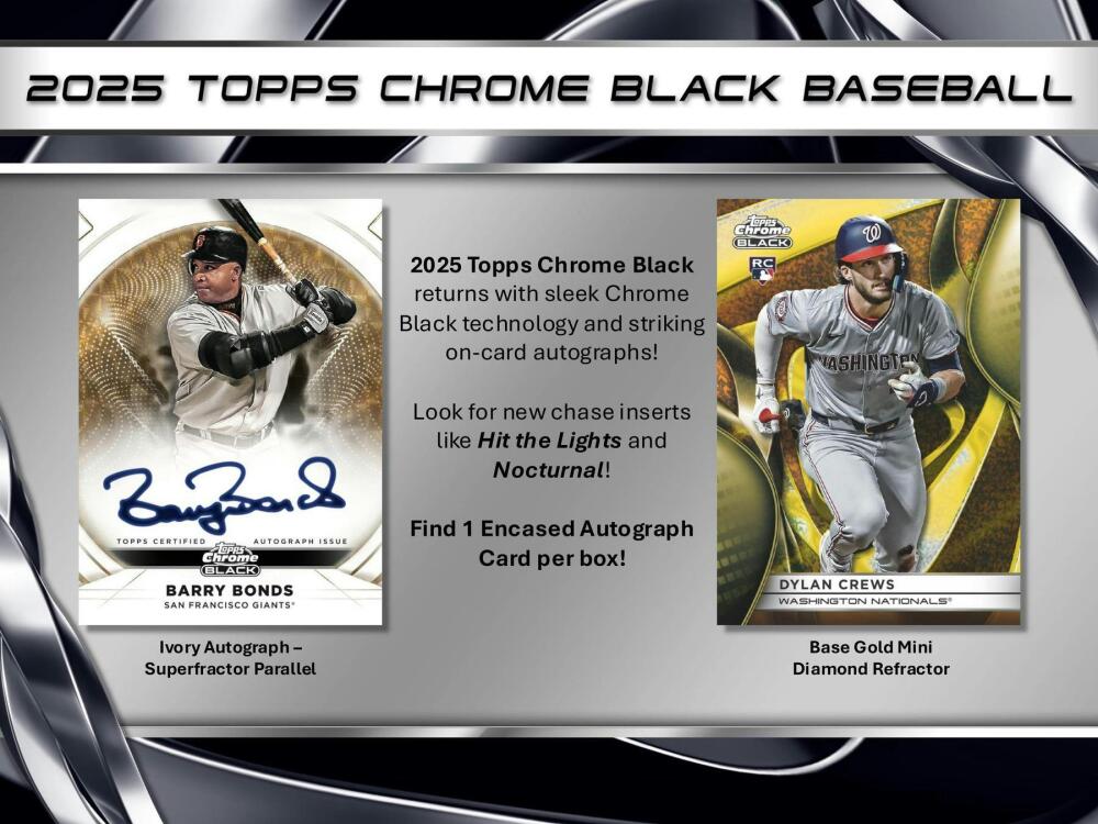 2025 Topps Chrome Black Baseball Hobby Box Image 3
