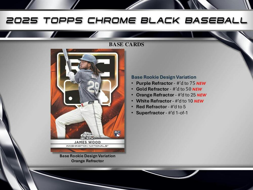 2025 Topps Chrome Black Baseball Hobby Box Image 5