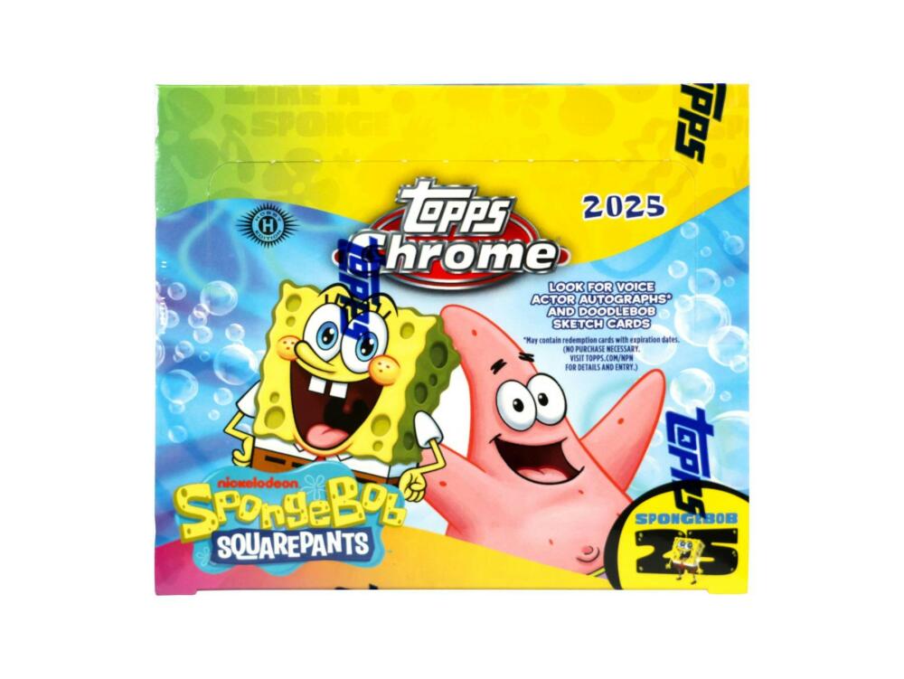 2025 Topps Chrome SpongeBob 25th Anniversary Hobby Box Image 1