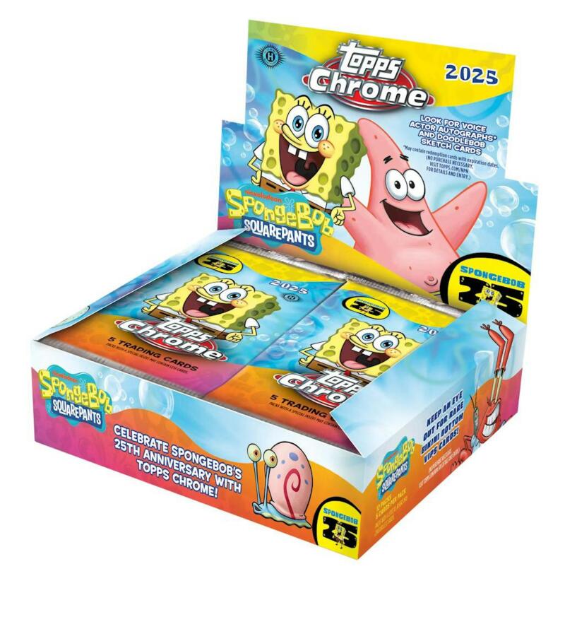 2025 Topps Chrome SpongeBob 25th Anniversary Hobby Box Image 3