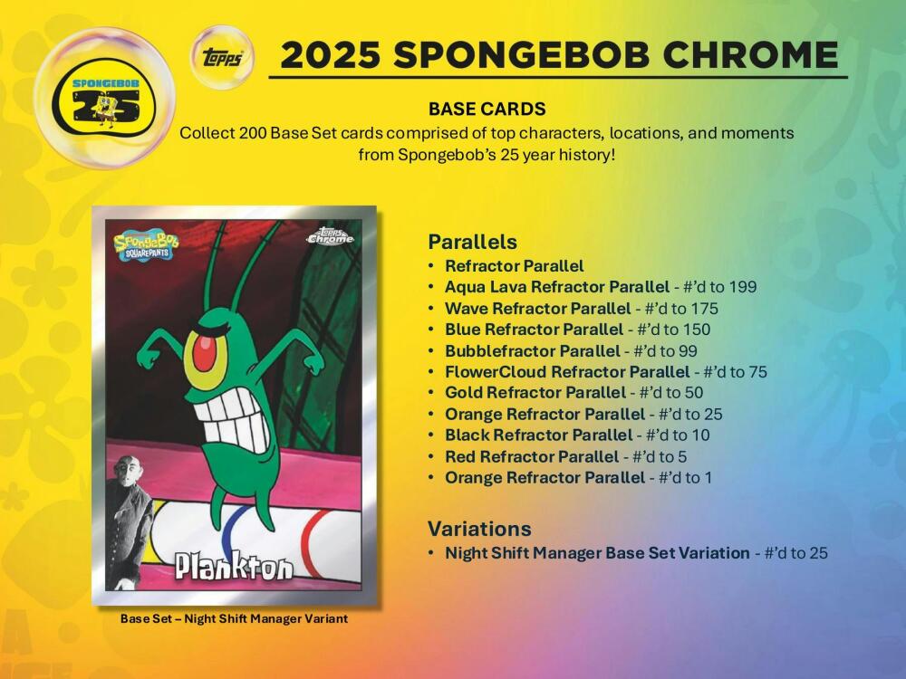 2025 Topps Chrome SpongeBob 25th Anniversary Hobby Box Image 5