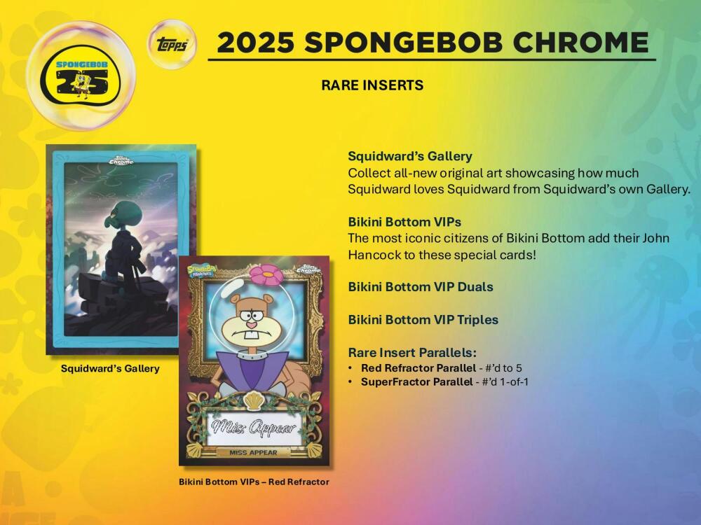 2025 Topps Chrome SpongeBob 25th Anniversary Hobby Box Image 7