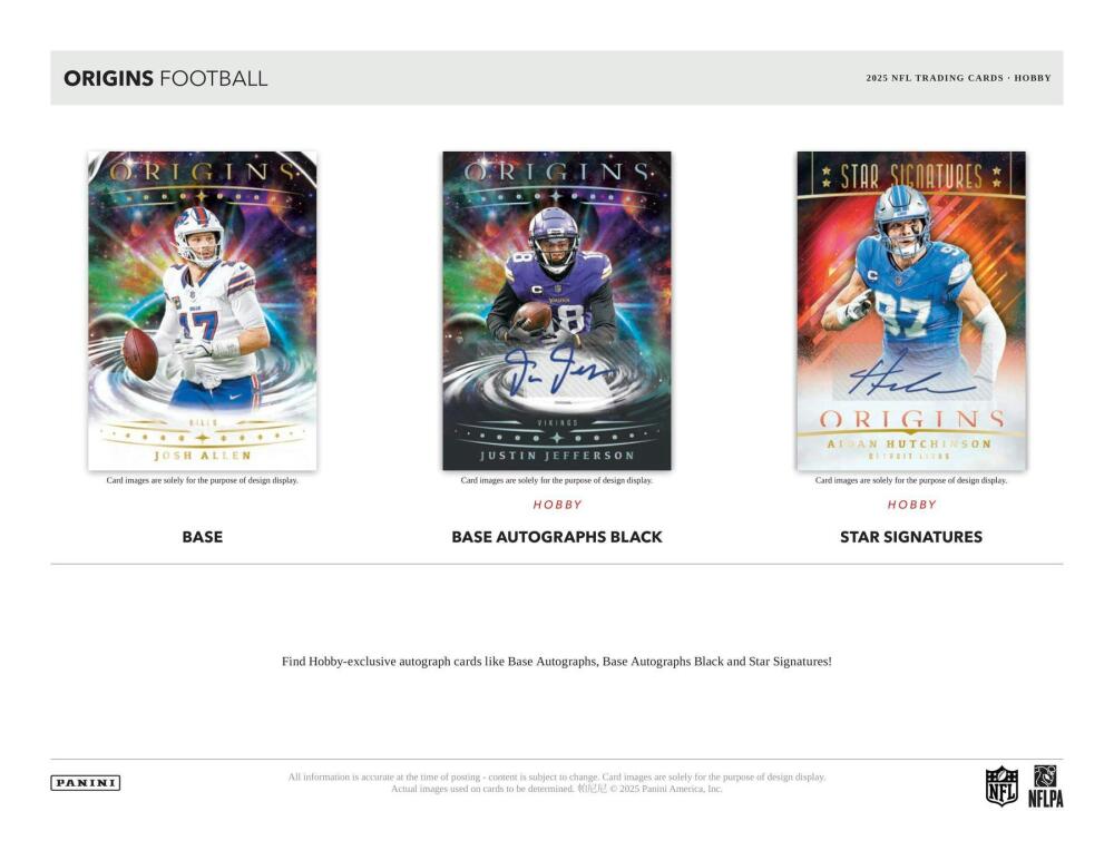 2025 Panini Origins Football Hobby Box Image 3