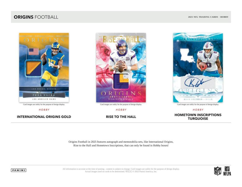 2025 Panini Origins Football Hobby Box Image 4