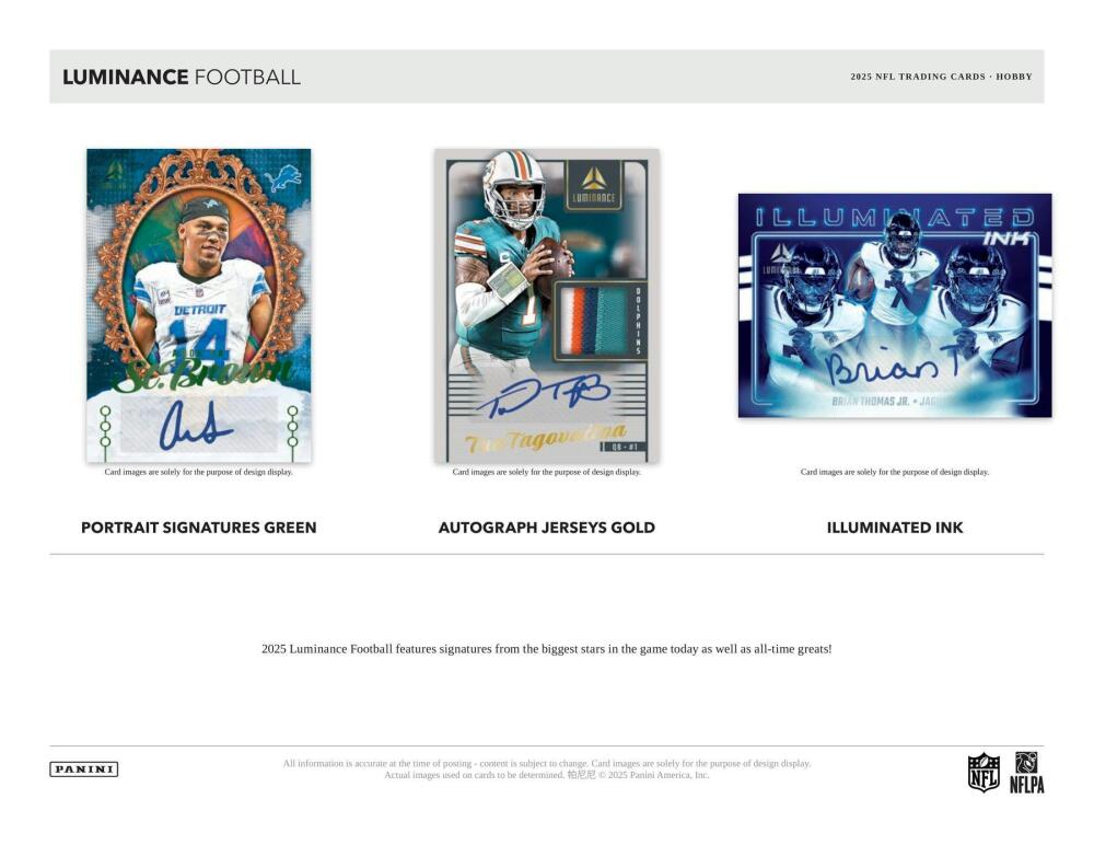 2025 Panini Luminance Football Hobby Box Image 4