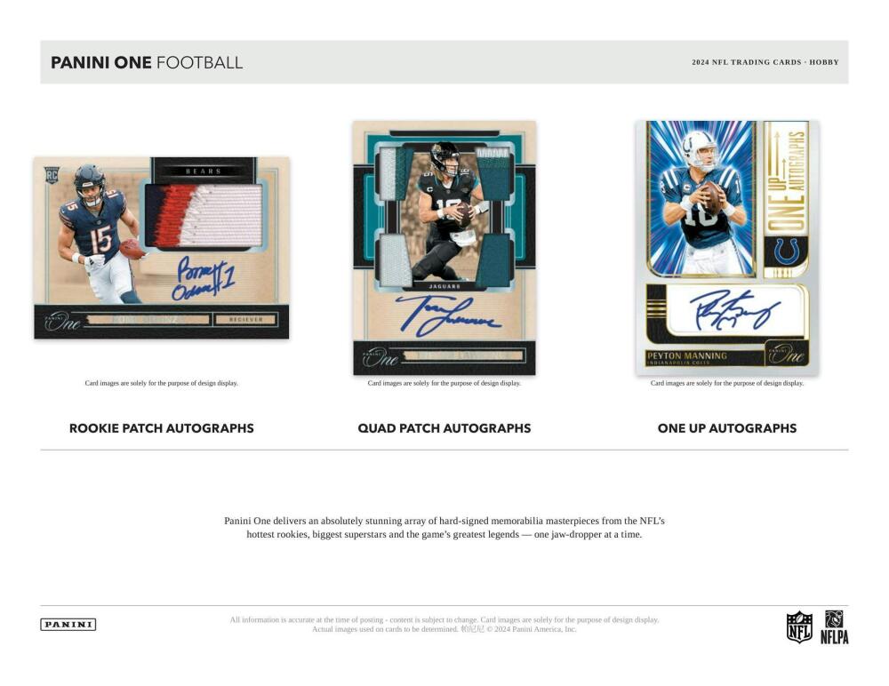 2024 Panini One Football Hobby Box Image 3