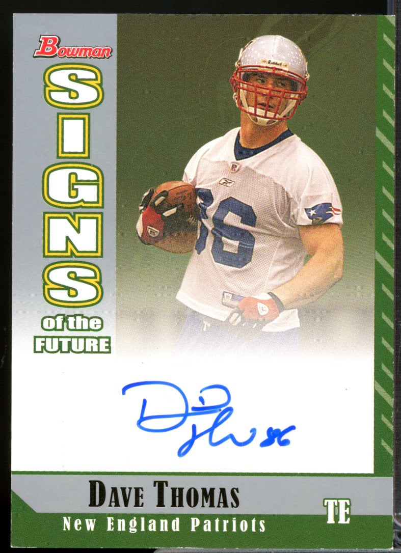 Dave Thomas Card 2006 Bowman Signs of the Future Autograph #SFDT  Image 1