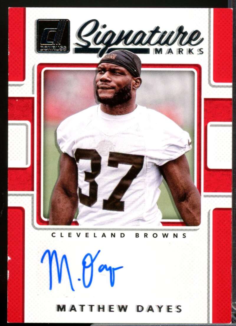 Matthew Dayes Card 2017 Donruss Signature Marks Autograph #93  Image 1