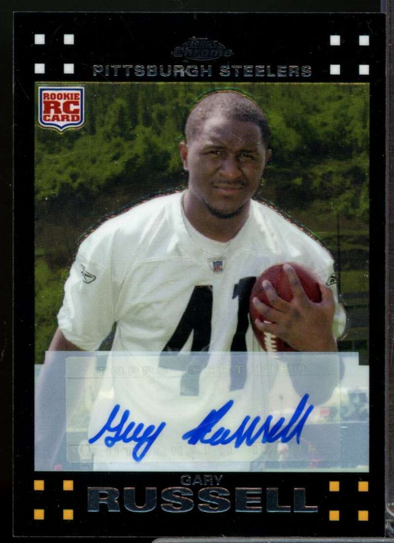 Gary Russell Card 2007 Topps Chrome Rookie Autographs #TC196  Image 1