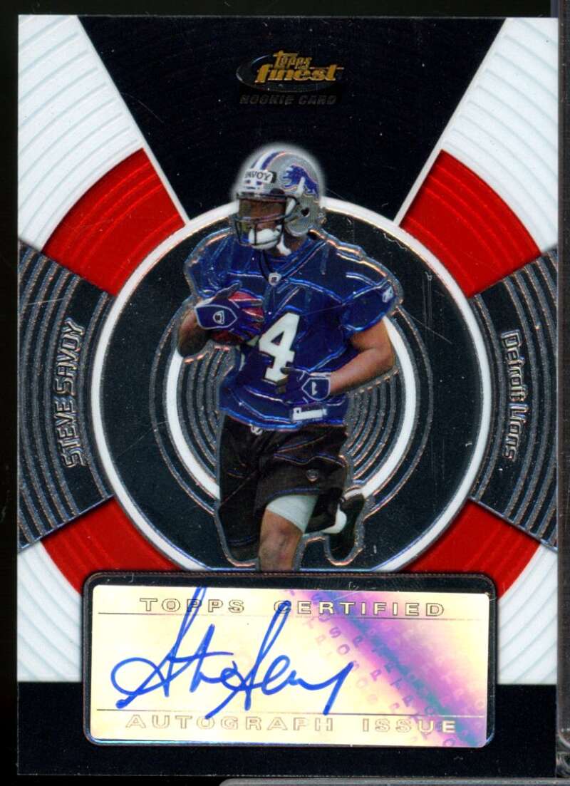 Steve Savoy RC Card 2005 Finest Rookie Autograph #172  Image 1