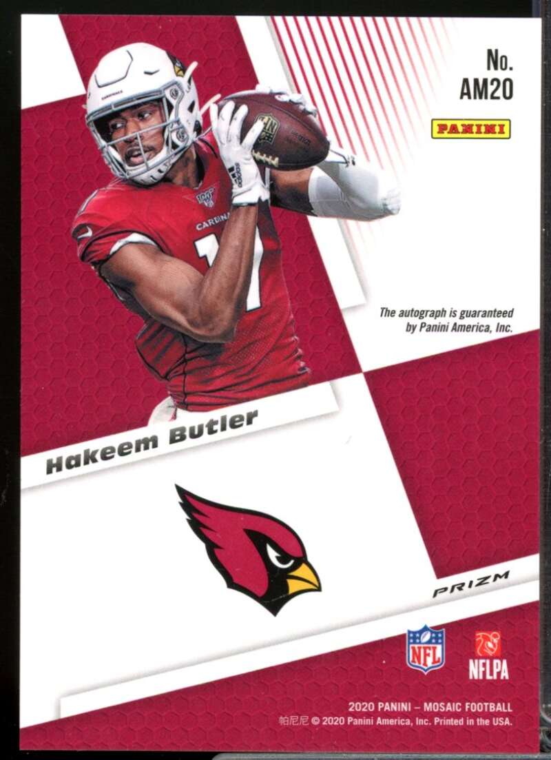 Hakeem Butler Card 2020 Panini Mosaic Autographs Mosaic #20  Image 2