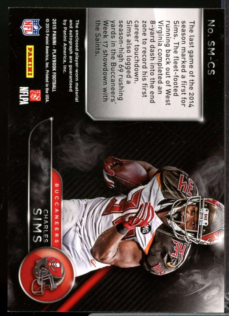 Charles Sims /199 Card 2015 Panini Playbook Signature Materials Autograph #36  Image 2