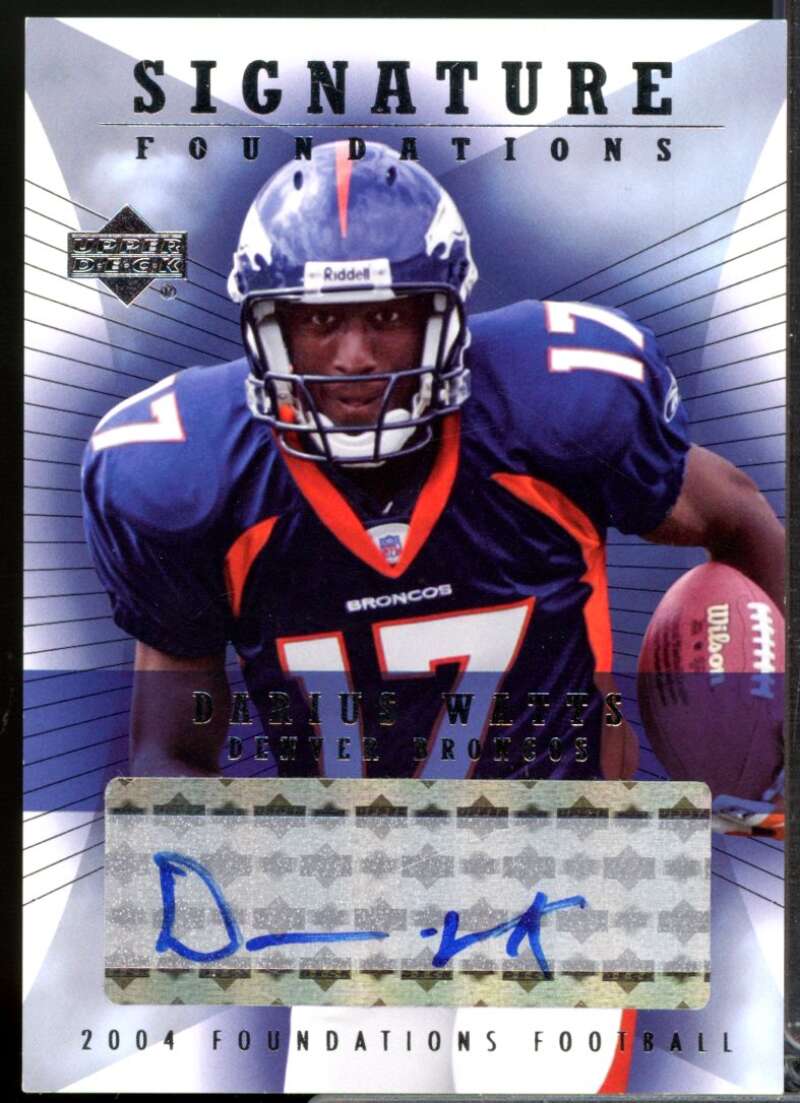 Darius Watts 2004 Upper Deck Foundations Signature Foundations Autograph #SFDW  Image 1