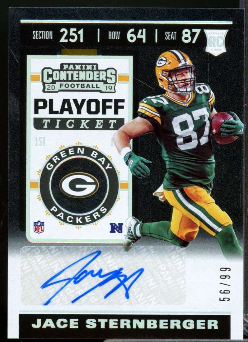 Jace Sternberger /99 2019 Panini Contenders Rookie Auto Playoff Ticket #213  Image 1
