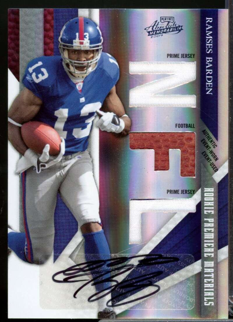 Ramses Barden 2009 Absolute Rookie Premiere Jersey Auto NFL Spectrum Prime #226  Image 1