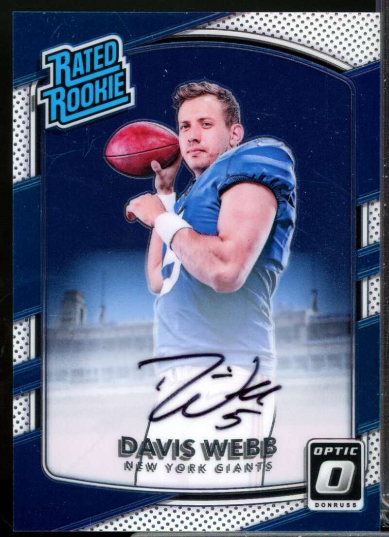 Davis Webb /150 Card 2017 Donruss Optic Rated Rookies Autographs #198  Image 1