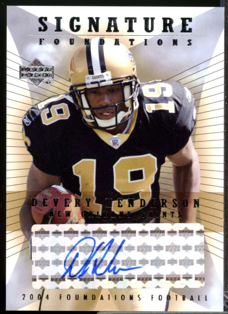 Devery Henderson Card 2004 Upper Deck Signature Foundations Autograph #SFDV  Image 1
