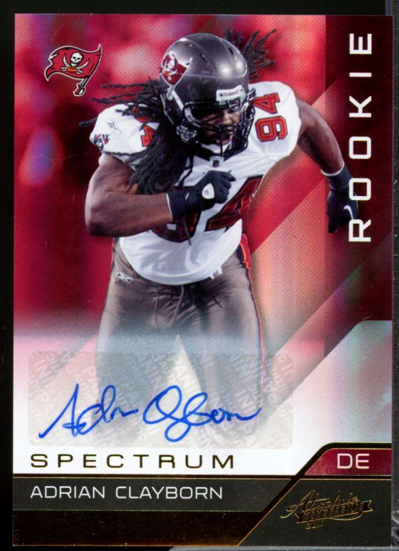 Adrian Clayborn 2011 Absolute Memorabilia Spectrum Gold Rookie Autographs #150  Image 1