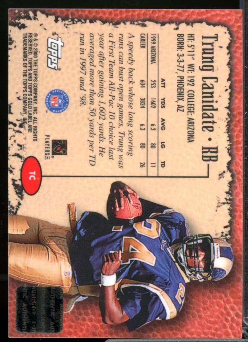 Trung Canidate Card 2000 Topps Gold Label Rookie Autographs #TC  Image 2