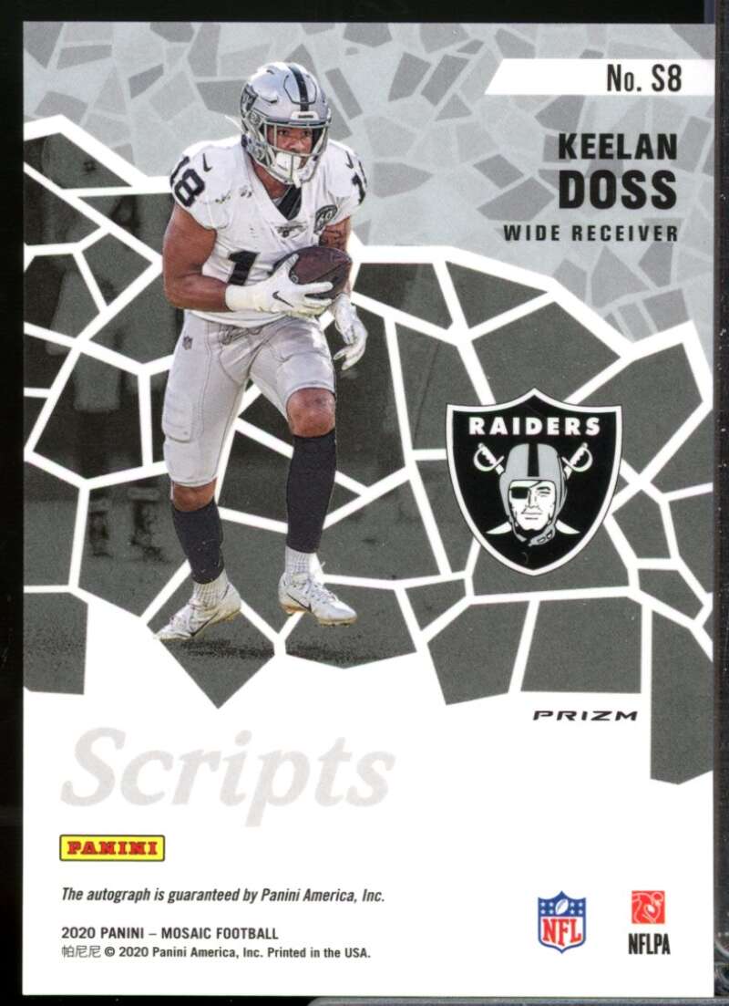 Keelan Doss Card 2020 Panini Mosaic Scripts Autograph #8  Image 2