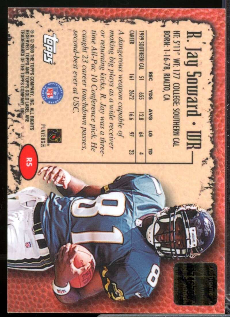 R. Jay Soward Card 2000 Bowman's Best Rookie Autographs #BBRS  Image 2
