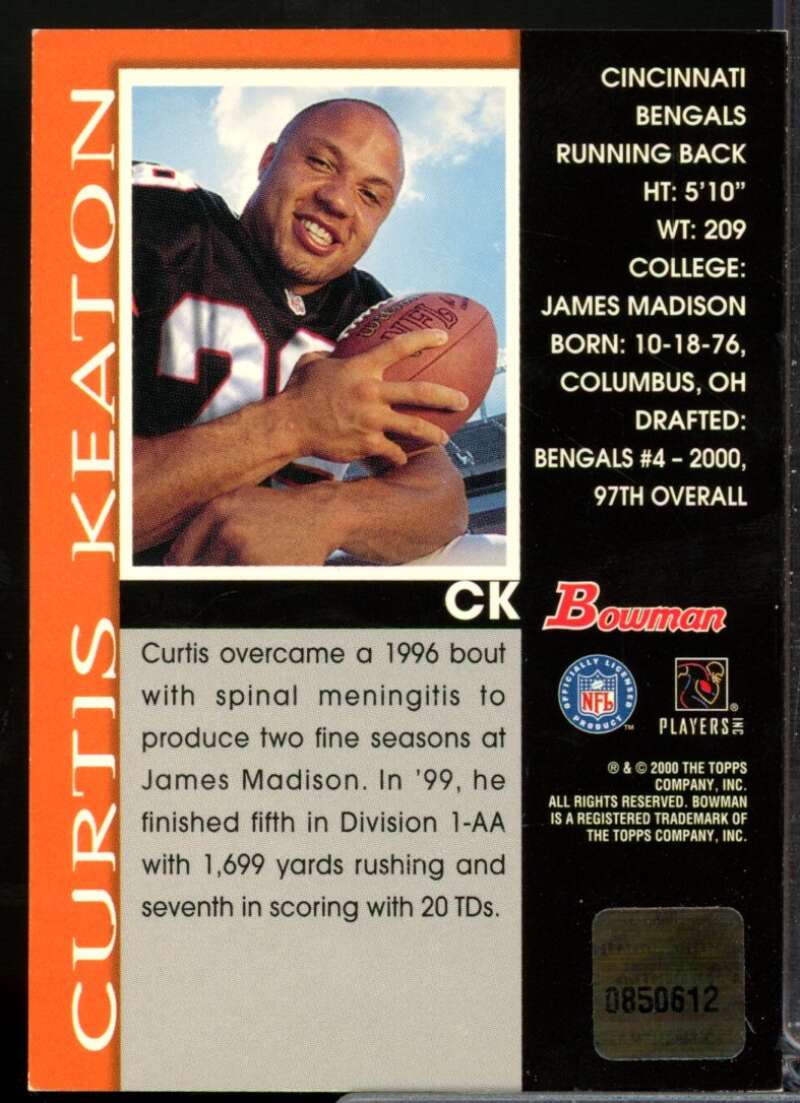 Curtis Keaton Card 2000 Bowman Autographs #CK  Image 2