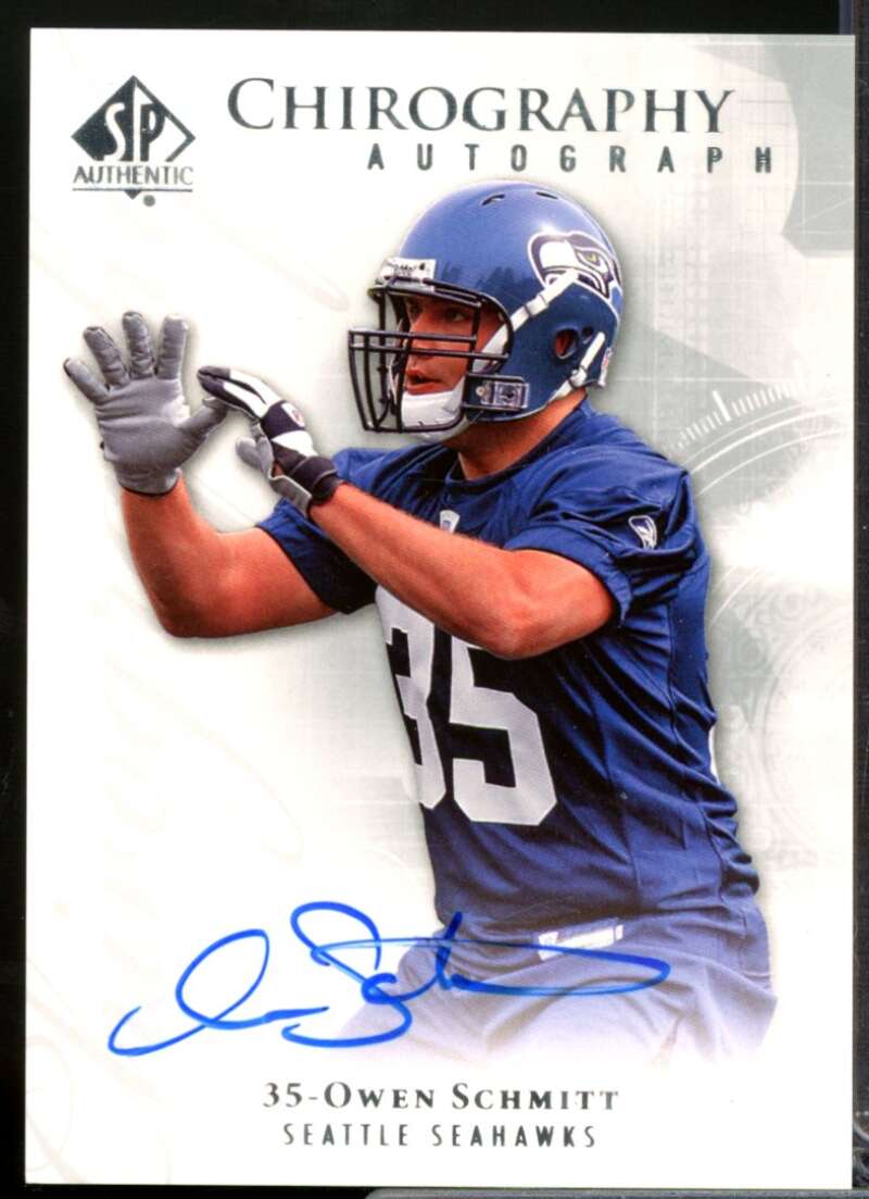 Owen Schmitt Card 2008 SP Authentic Chirography Autograph #CHOS  Image 1