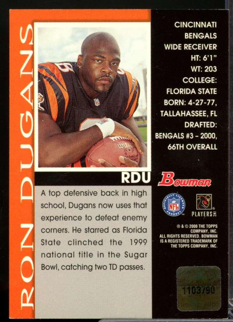 Ron Dugans Card 2000 Bowman Autographs #RDU  Image 2