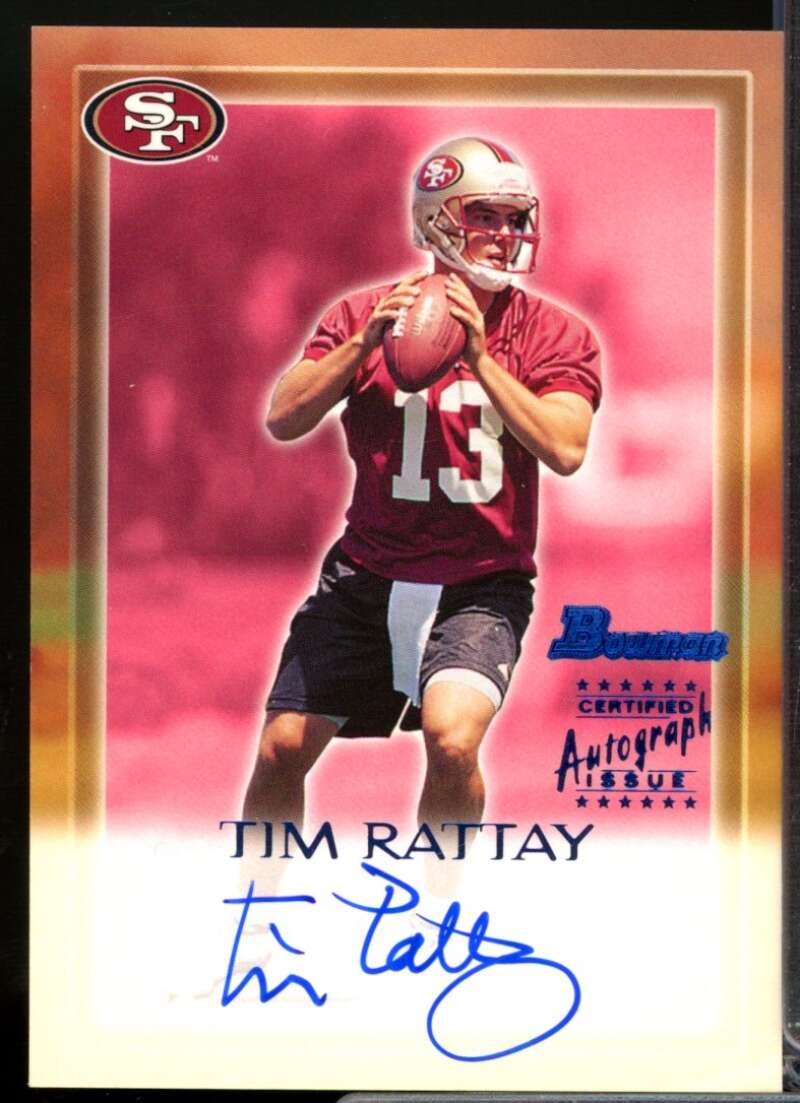 Tim Rattay Card 2000 Bowman Autographs #TR  Image 1