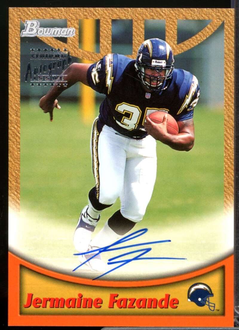 Jermaine Fazande Card 1999 Bowman Autographs #A15  Image 1