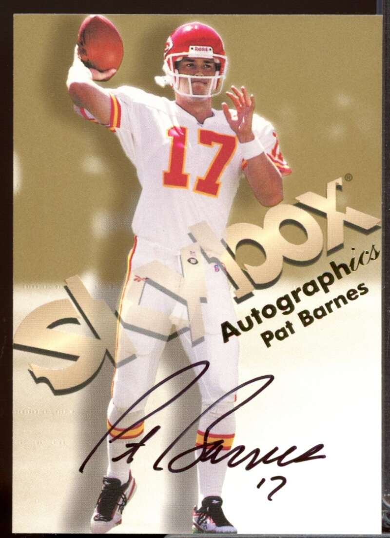 Pat Barnes Card 1998 SkyBox Premium Autographics #6  Image 1