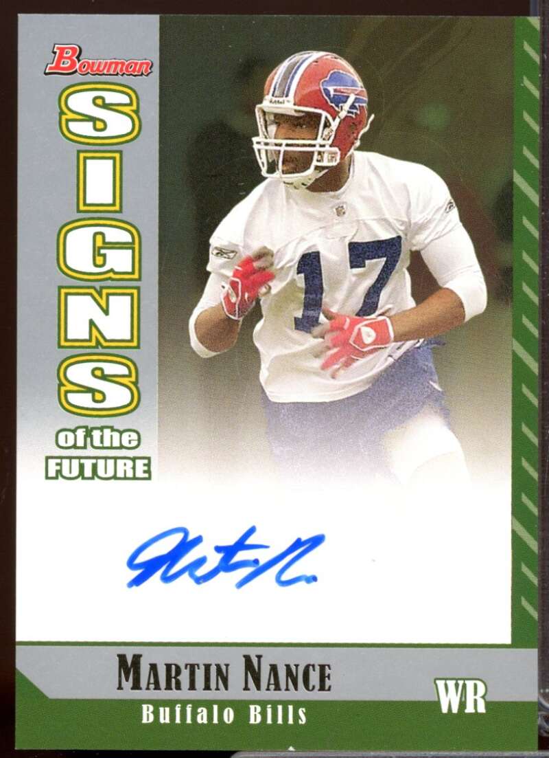 Martin Nance Card 2006 Bowman Signs of the Future Autograph #SFMN  Image 1