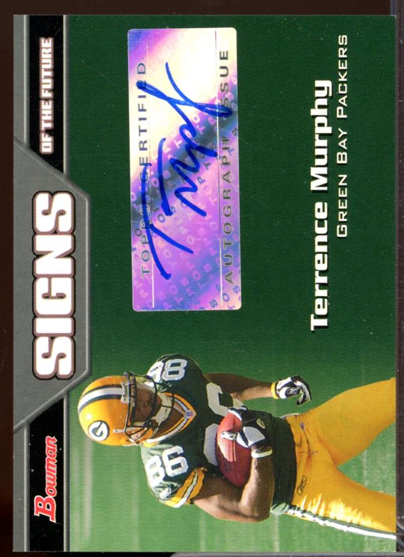 Terrence Murphy Card 2005 Bowman Signs of the Future Autographs #SFTM  Image 1