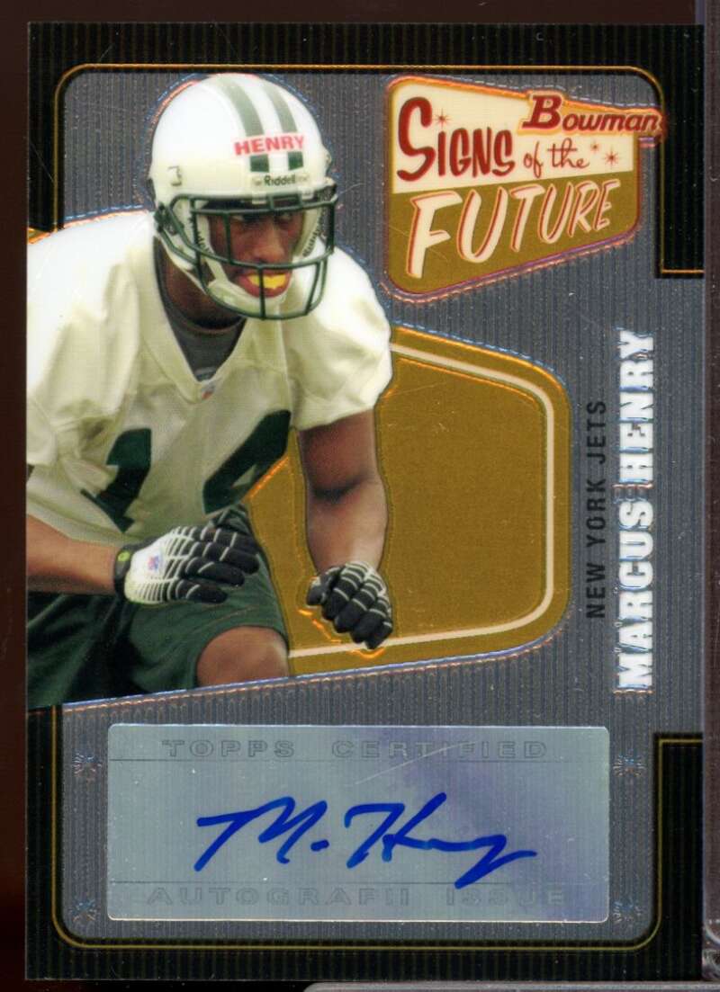 Marcus Henry Card 2008 Bowman Signs of the Future Autograph #SFMH  Image 1