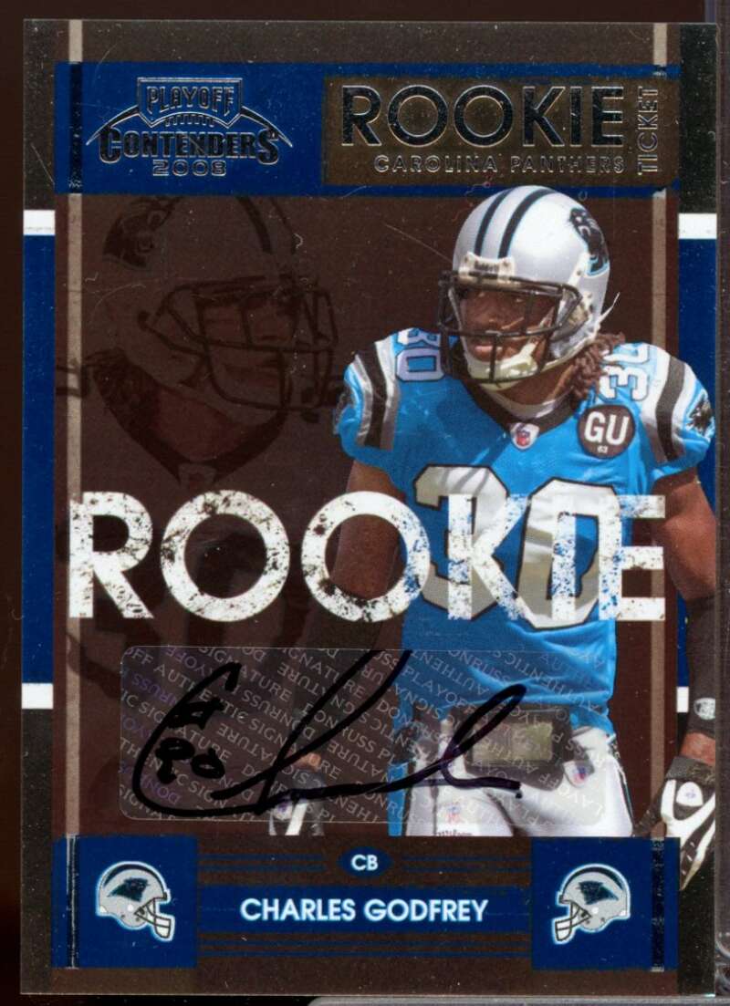 Charles Godfrey RC Card 2008 Playoff Contenders Rookie Autograph #202  Image 1